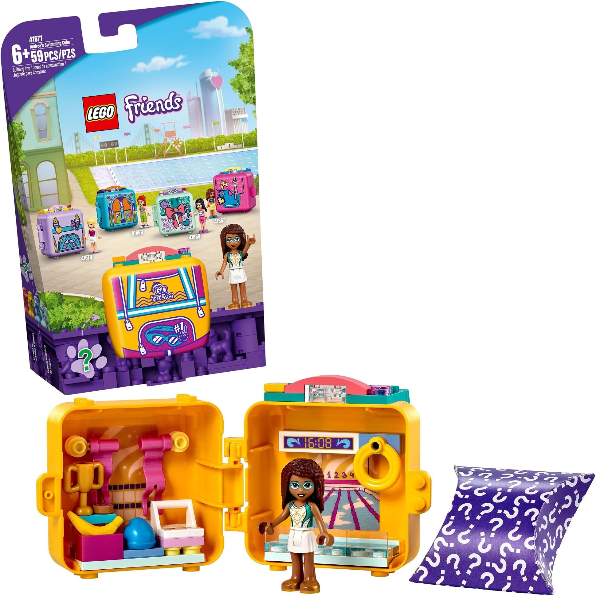 LEGOFriends Andrea's Swimming Cube 41671 Building Kit Set; Includes a Pet Toy for Kids in a Random Color; Swimming Toy Sparks Hours of Imaginative Play for Creative Kids; New 2021 (59 Pieces)