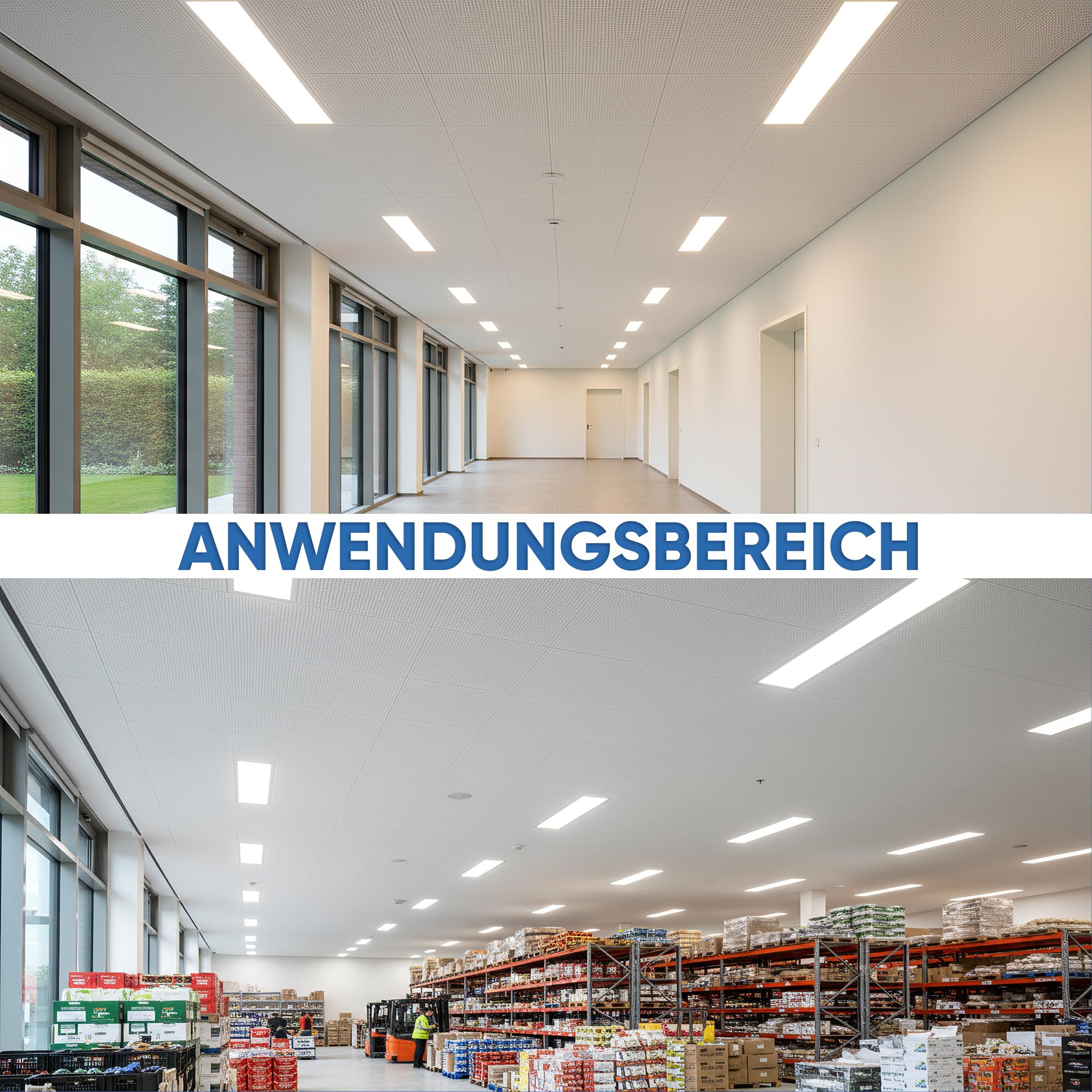 LECOM 2x LED Panel 120x30 Neutralweiß 4000K LED Rasterleuchte Flach 0,9cm | LED Deckenleuchte flimmerfrei für Rasterdecken. Ideal für Büro, Flur, Besprechungsraum und Empfangsbereich. Ultra dünn 0,9cm.