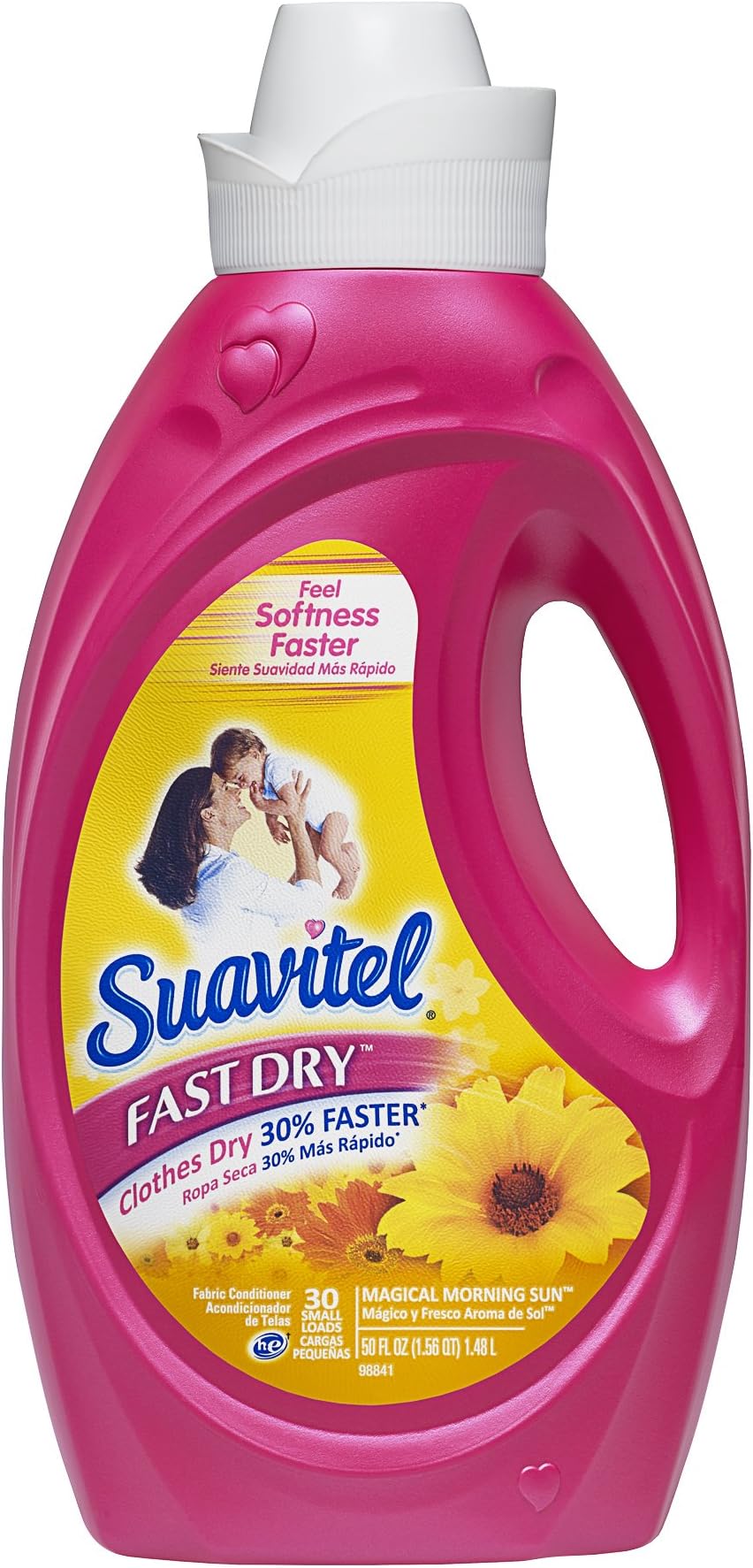 Suavitel 139012 Fast Dry Morning Sun Fabric Softener, 50 fl oz Bottle (Pack of 6)