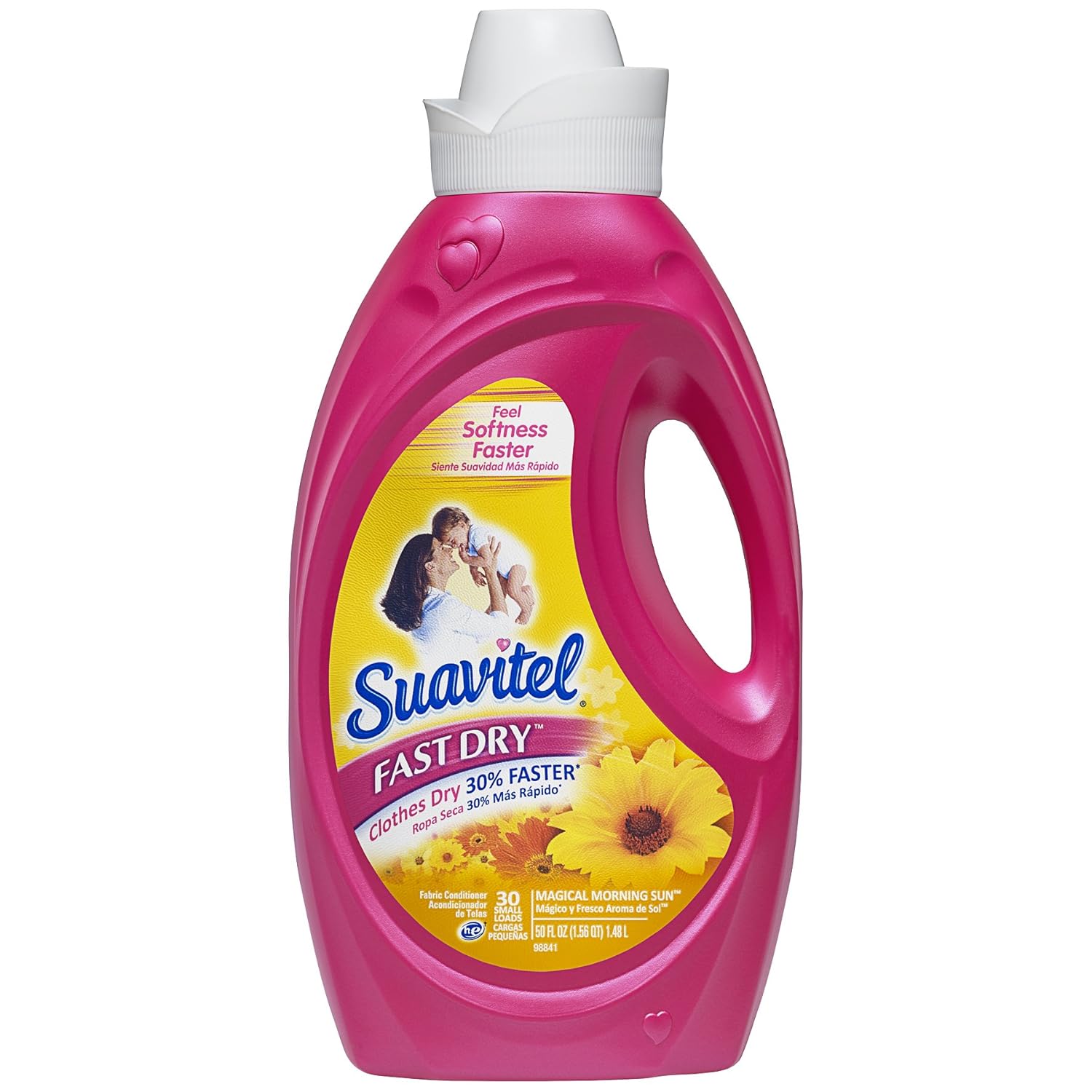 Suavitel 139012 Fast Dry Morning Sun Fabric Softener, 50 fl oz Bottle (Pack of 6