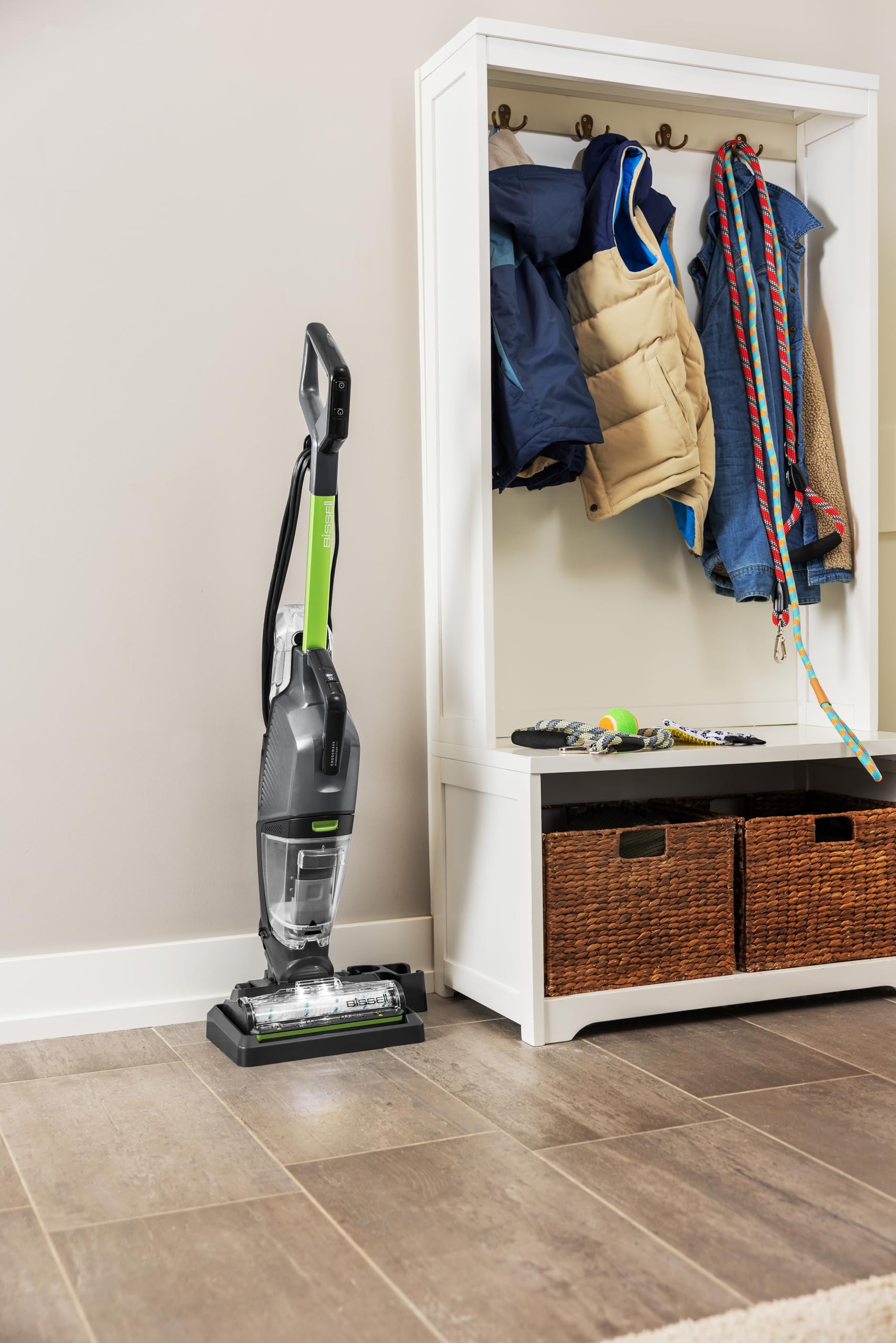 Bissell CrossWave HydroSteam Pet, Aspiradora de Mano con Cable, Aspira, Mopa y Seca, Escoba Vertical Potente, con Modo de Vaporeta, Ideal para Dueños de Mascotas, Limpieza Multisuperficie, 3517N