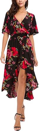 Arolina Vestido Largo De Verano Para Mujer, Manga Corta