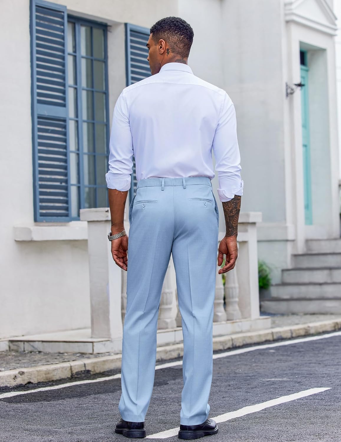 COOFANDY Calça social masculina com ajuste clássico, frente lisa, casual, cintura expansível, calça social em promoção! Veja a oferta e mais achadinhos de Calças 9 Hoje é o melhor dia para comprar COOFANDY Calça social masculina com ajuste clássico, frente lisa, casual, cintura expansível, calça social com aquele preço maroto! Promoção! Aproveite a oferta! 9