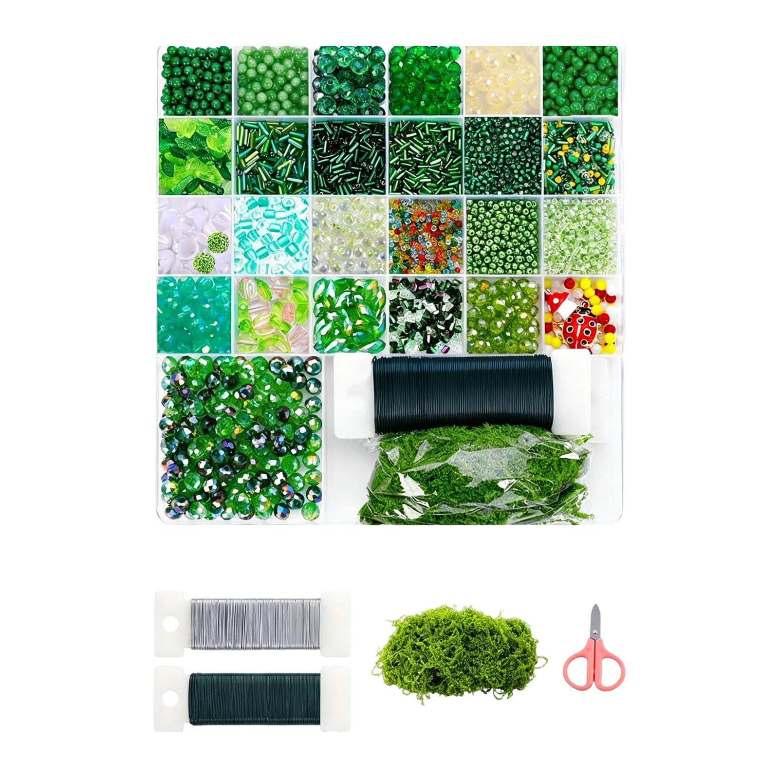 Perles de bricolage vert idéal pour création de bijoux et broderie