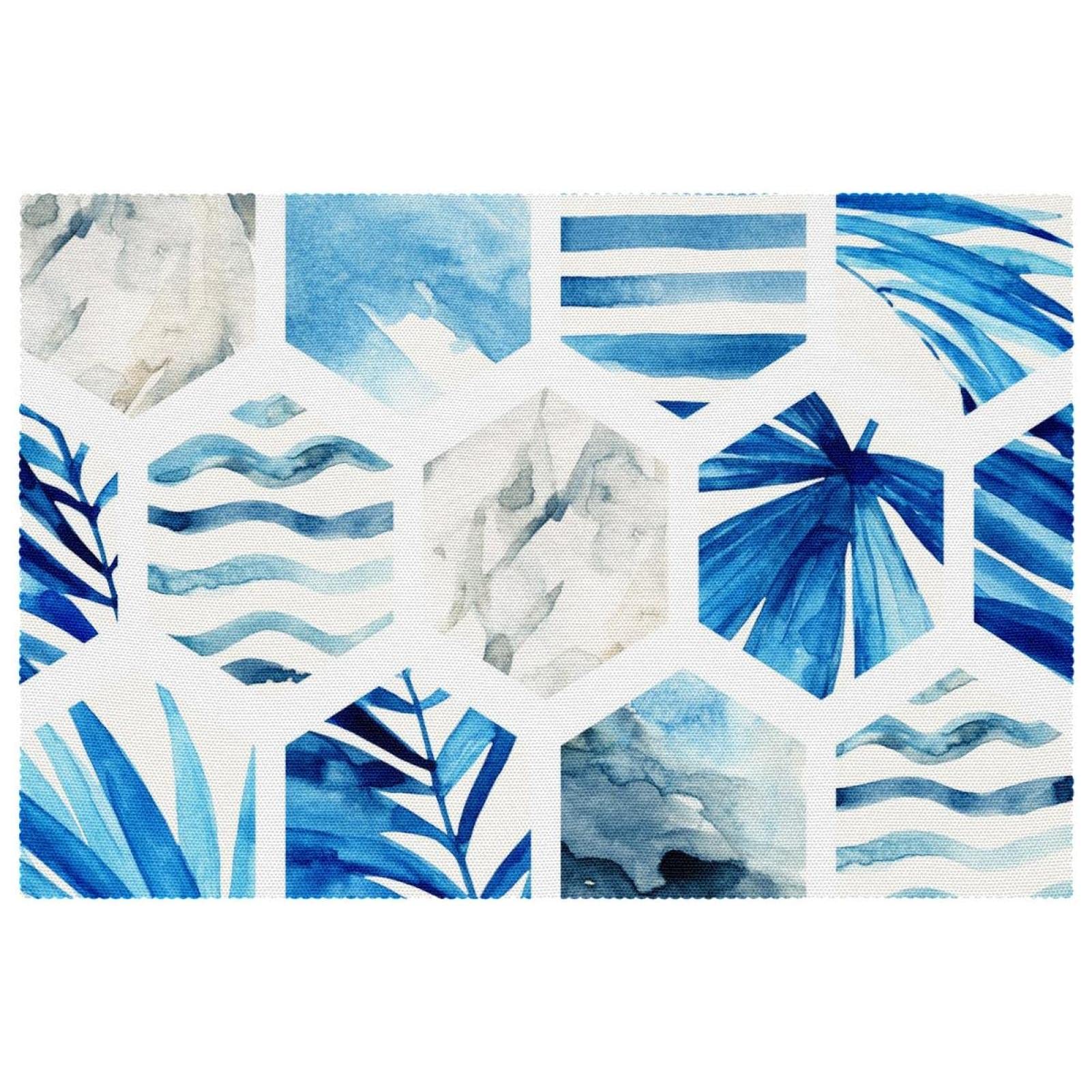 Set de table motif abstrait géométrique lot de 4 pour table chic