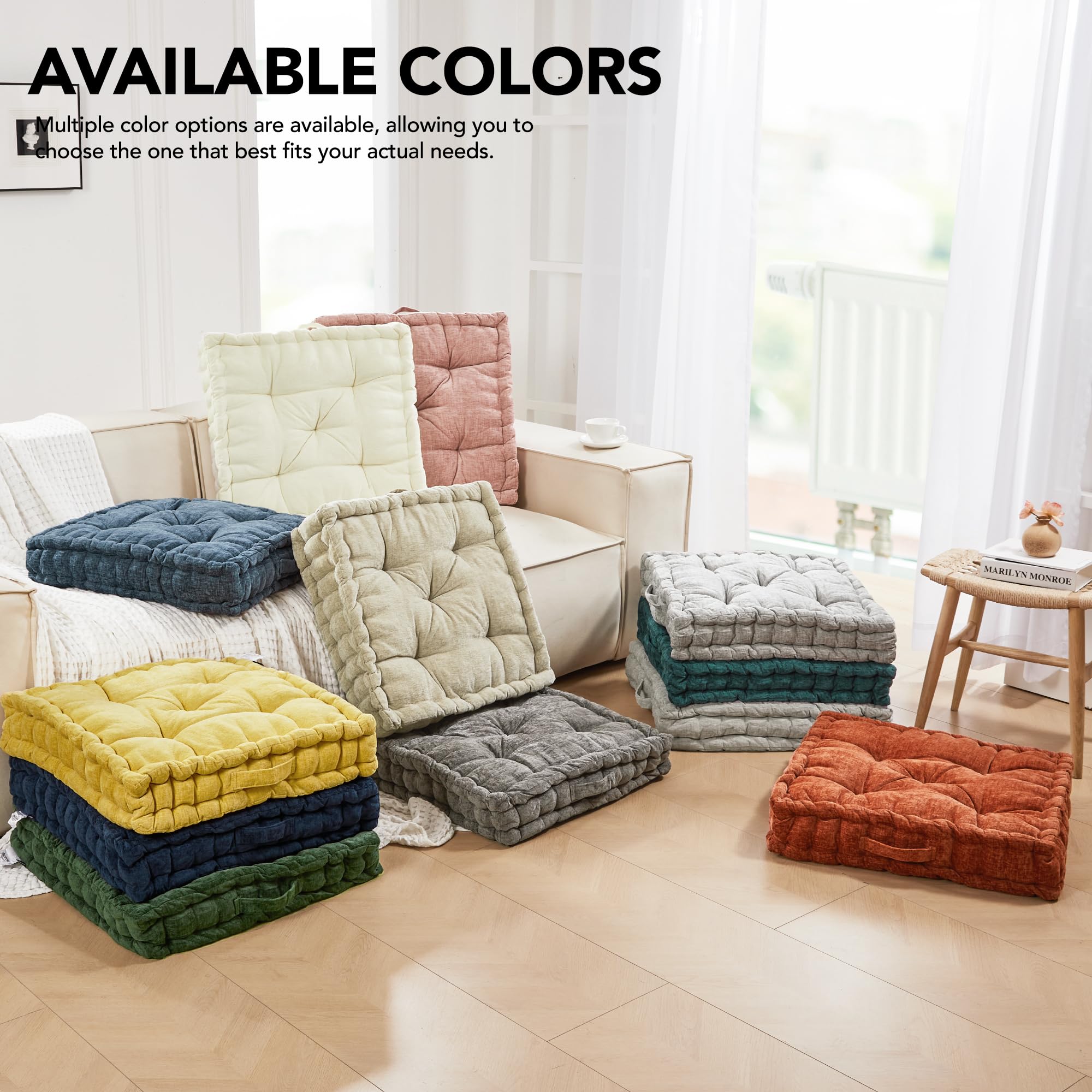 Cozy Floor Cushion, Floor Seating Pillow, Meditation Cushion