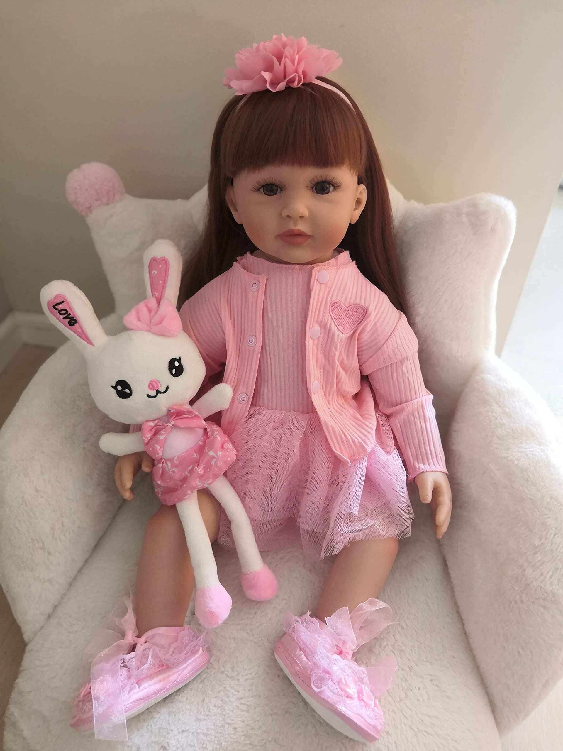 リボーンドール 美しい かわいいベビー人形 女の子 赤ん坊 Amazon | ROSHUAN リボーンベビードール 幼児 24インチ 本物