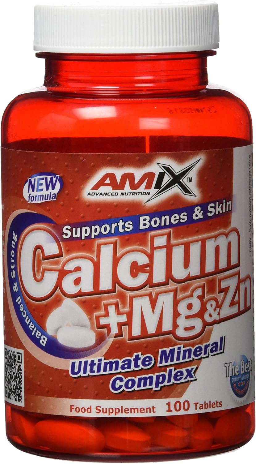 AMIX Calcium+Mg+Zn 100 Tbl is a food supplement based on the minerals Calcium, Magnesium and Zinc.