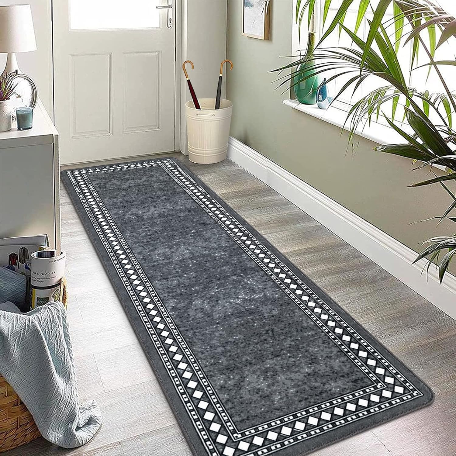 Enyhom Carpet Runner Rug 60x180cm Non Slip Machine Washable Hallway