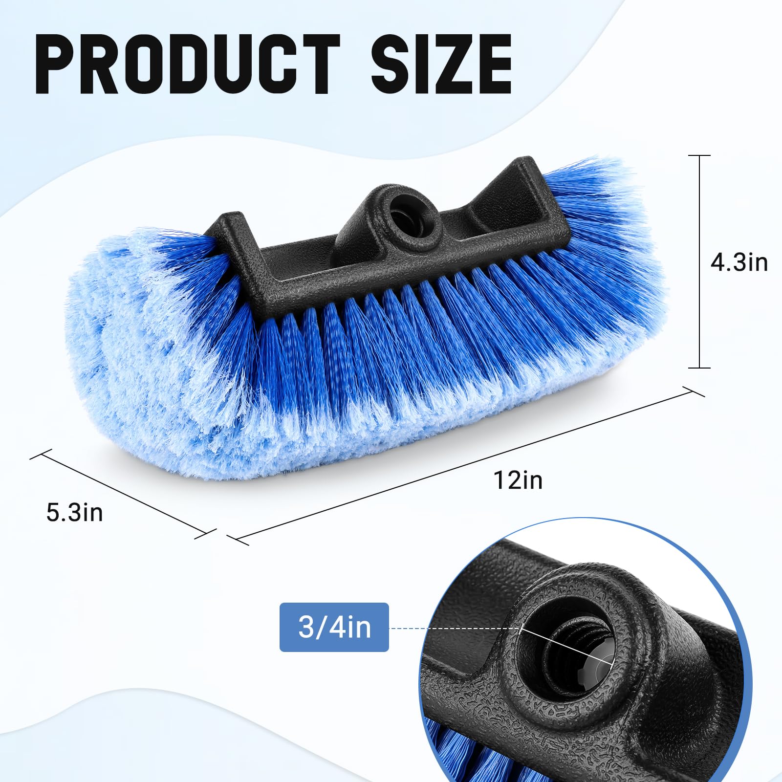 12" Car Wash Brush - Gentle on Paint -2