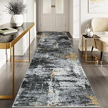 Cekene Carpet Runner Rugs for Hallways Non-slip Black 80x300cm Extra Long Kitchen Rug Washable Thin Hallway Runner Low Pile Floor Mat for Door Entrance Bathroom Laundry Bedroom
