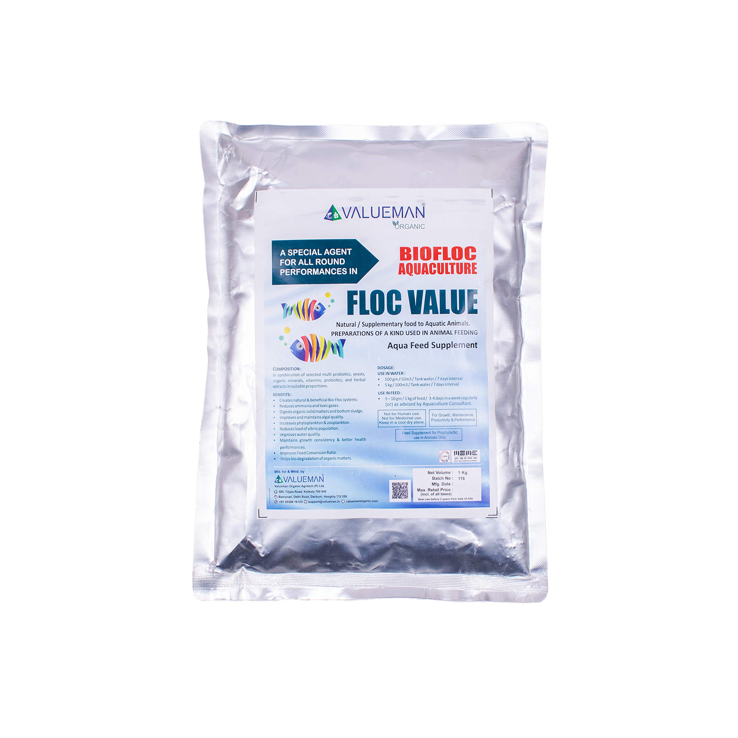 Organic Floc Value - All Round Performer in Bio Floc System, 1 kg