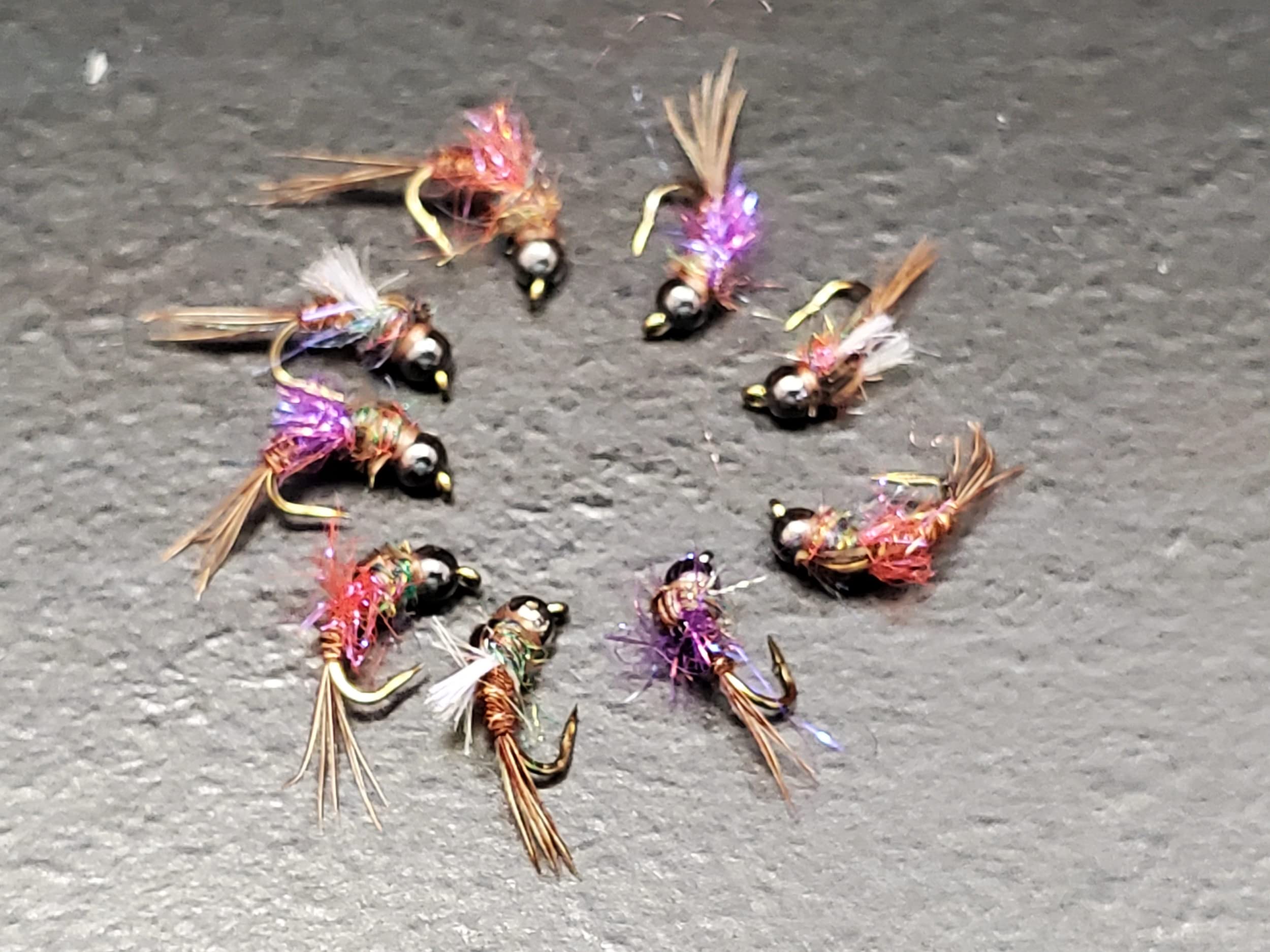 Trigger Nymph Selection, Tungsten Trigger Nymph Selection - 12 Flies #16 Selection
