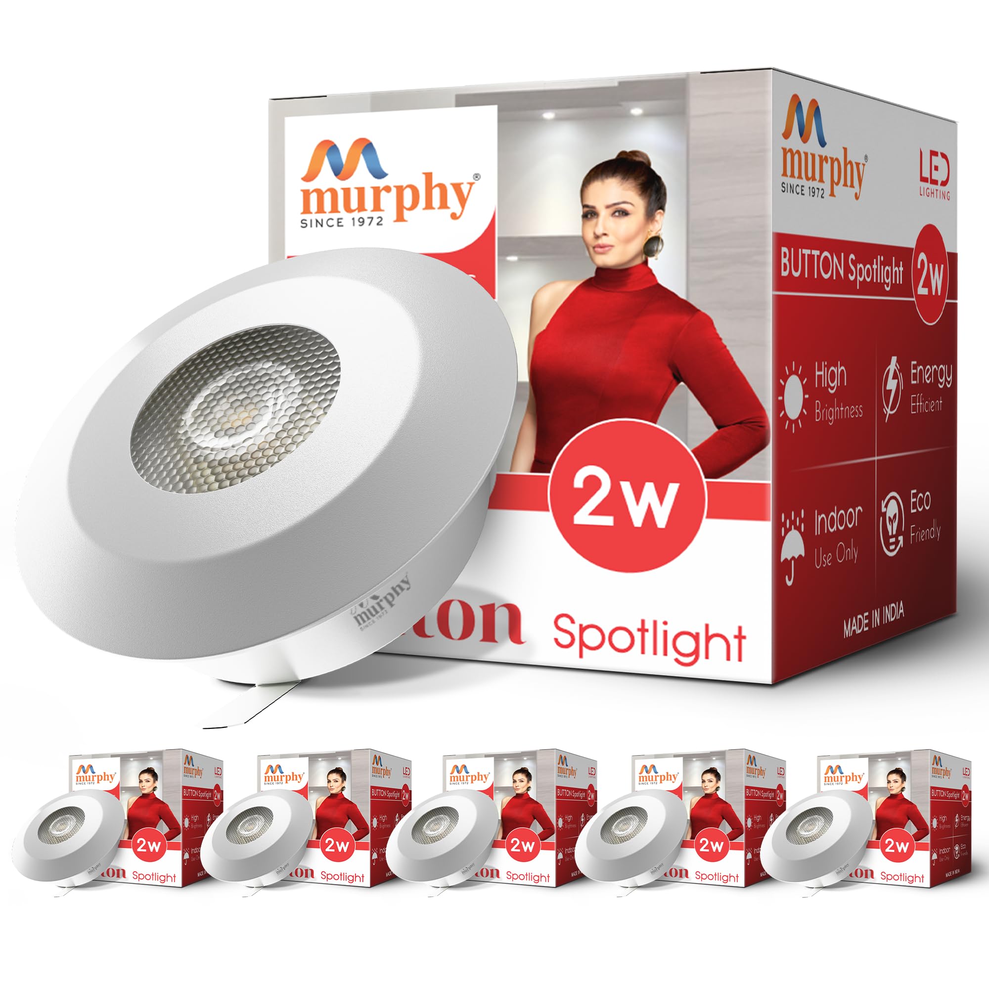Murphy LED Spotlights - Warm White, Pack of 2 -14
