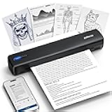 POLONO Portable Printer, D810 Inkless Bluetooth Thermal Printer Wireless for Travel, Compatible with iOS, Android, Laptop, Supports 8.5