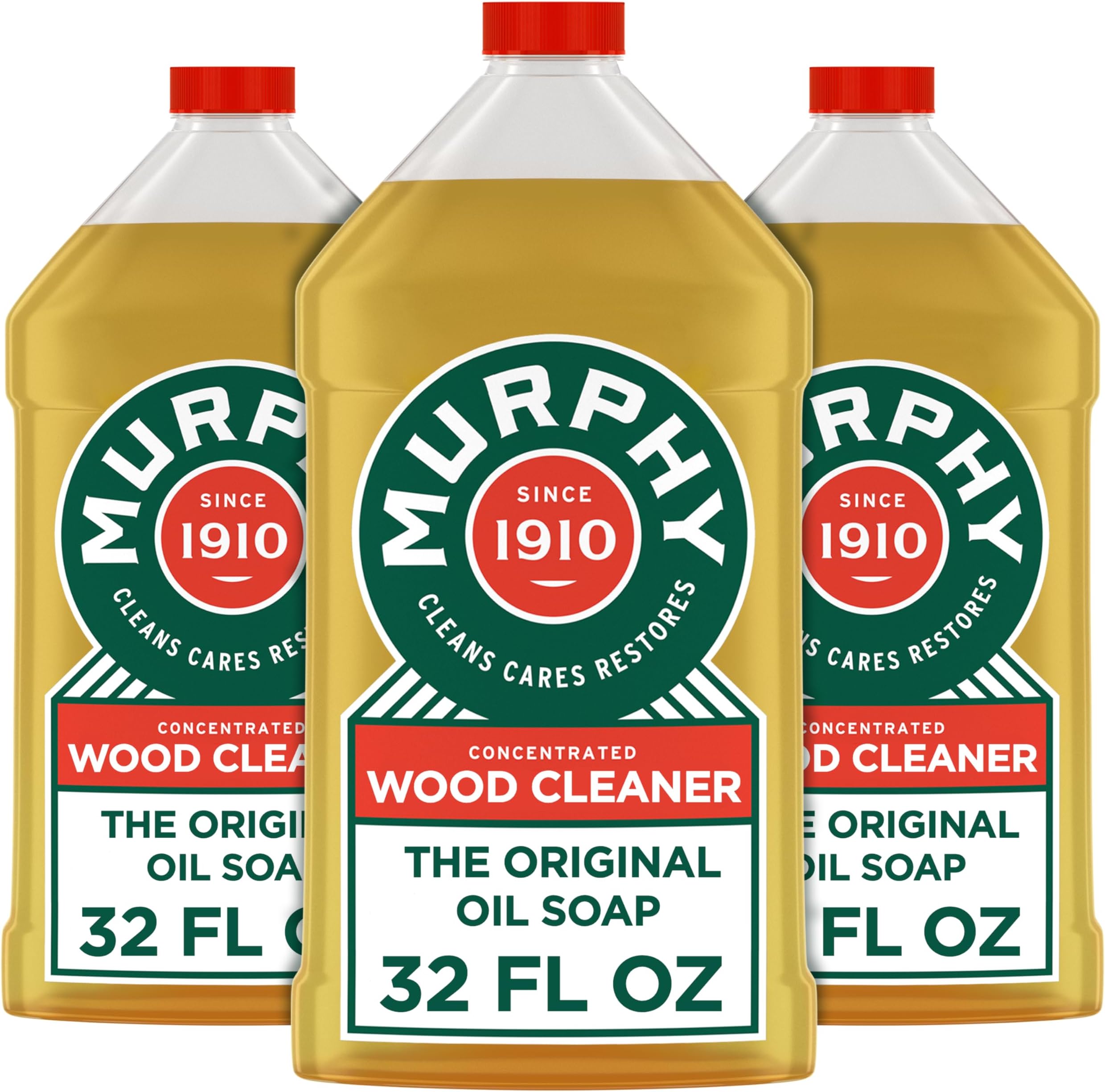 Murphy Oil Soap Multi-Use Wood Cleaner with Natural Orange Extract, 22 Fl. Oz. Pump Trigger Spray, Murphy Oil Soap Original Wood Cleaner Concentrate, 32 Fl. Oz, & Murphy Soft Wipes Multi-Use Wood