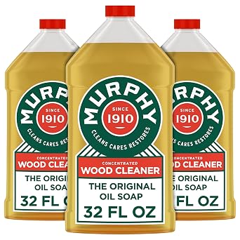 Murphy Oil Soap Concentrated Formula, Wood Cleaner, No-Rinse Floor Cleaner, Citronella Oil Scent, 32 fl oz Bottle (3 Pack)