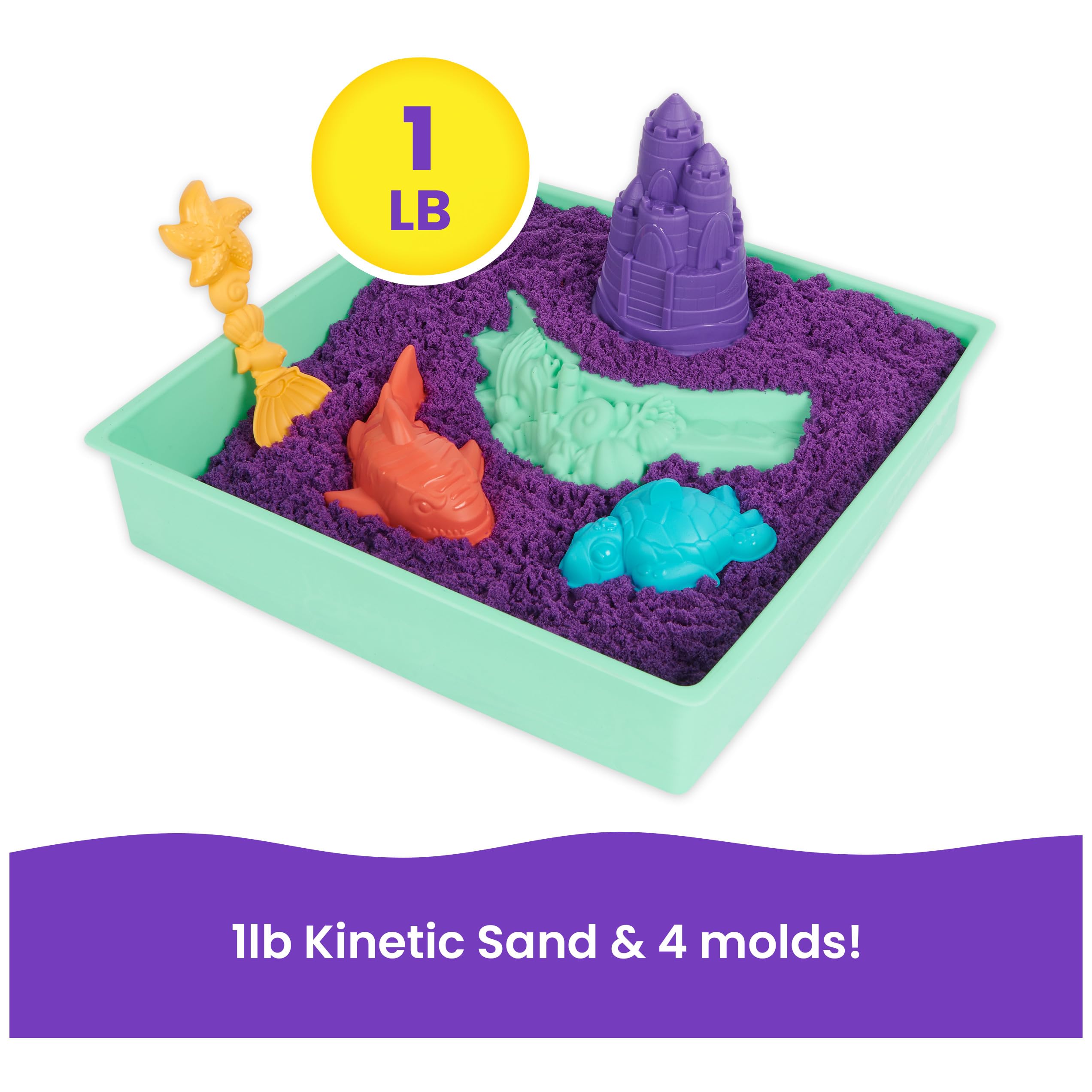 Kinetic Sand - Zestaw piaskownica. Fioletowy piasek do zabawy