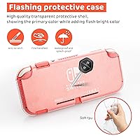 Vista 4 de HYPERCASE Carrying Case for Nintendo Switch Lite, Pink Protective Hard Portable Travel Pouch Case for Switch Accessories with 8 Game Cartridges, TPU