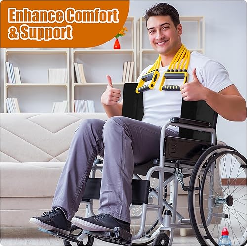 Miniatura 7 de HOMBYS Soporte lateral para silla de ruedas,Cojín de respaldo de silla de ruedas,Almohada de apoyo lumbar para dolor de espalda baja con soporte