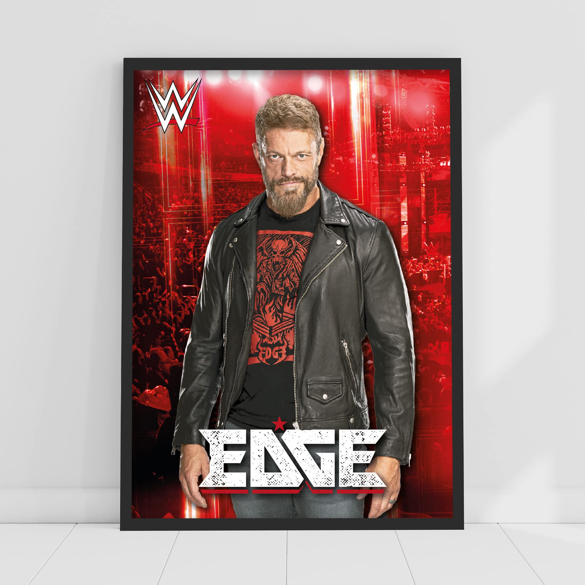 Themed Red Wwe Print - Edge Crowd Poster Wrestling Wall Art (A2-42Cm X 59.4Cm)