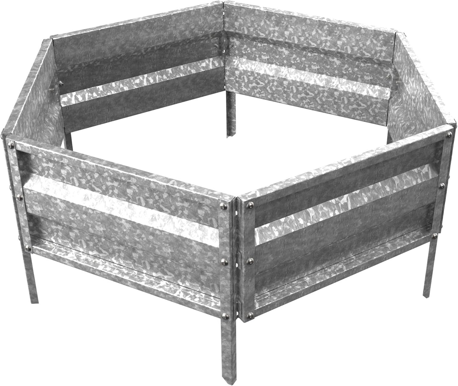 Hexagonal Galvanized Iron Raised Garden Bed Planter