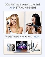 Vista 3 de DOACE Convertidor de voltaje de 220v a 110v EE.UU. a Europa: 350W 220 a 110 Convertidor de voltaje para viajes europeos - Adaptador de corriente