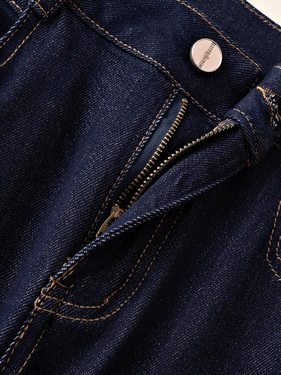 Blue Narrow Pants Tennis Jeans Womens Spring Waisted Slim Casual straightleg