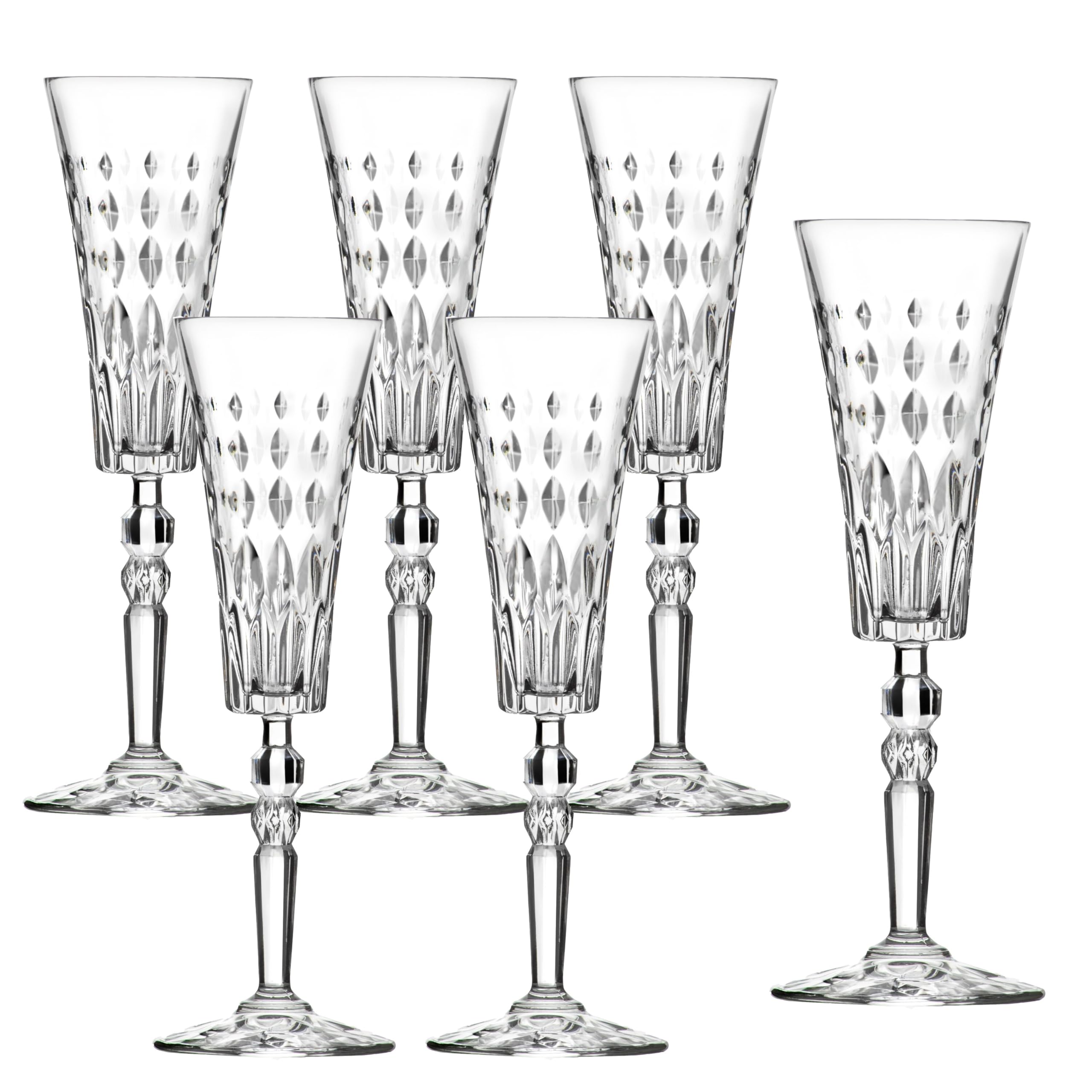 RCR Italy Marilyn Flute Goblet-Set of 6 PC, 170 ml