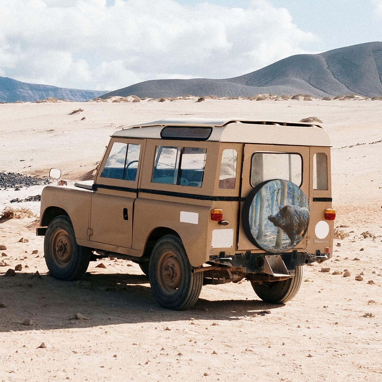 Copriruota de repuesto para auto, con impresión de jabalíes y cerdos en el bosque, impermeable y a prueba de polvo