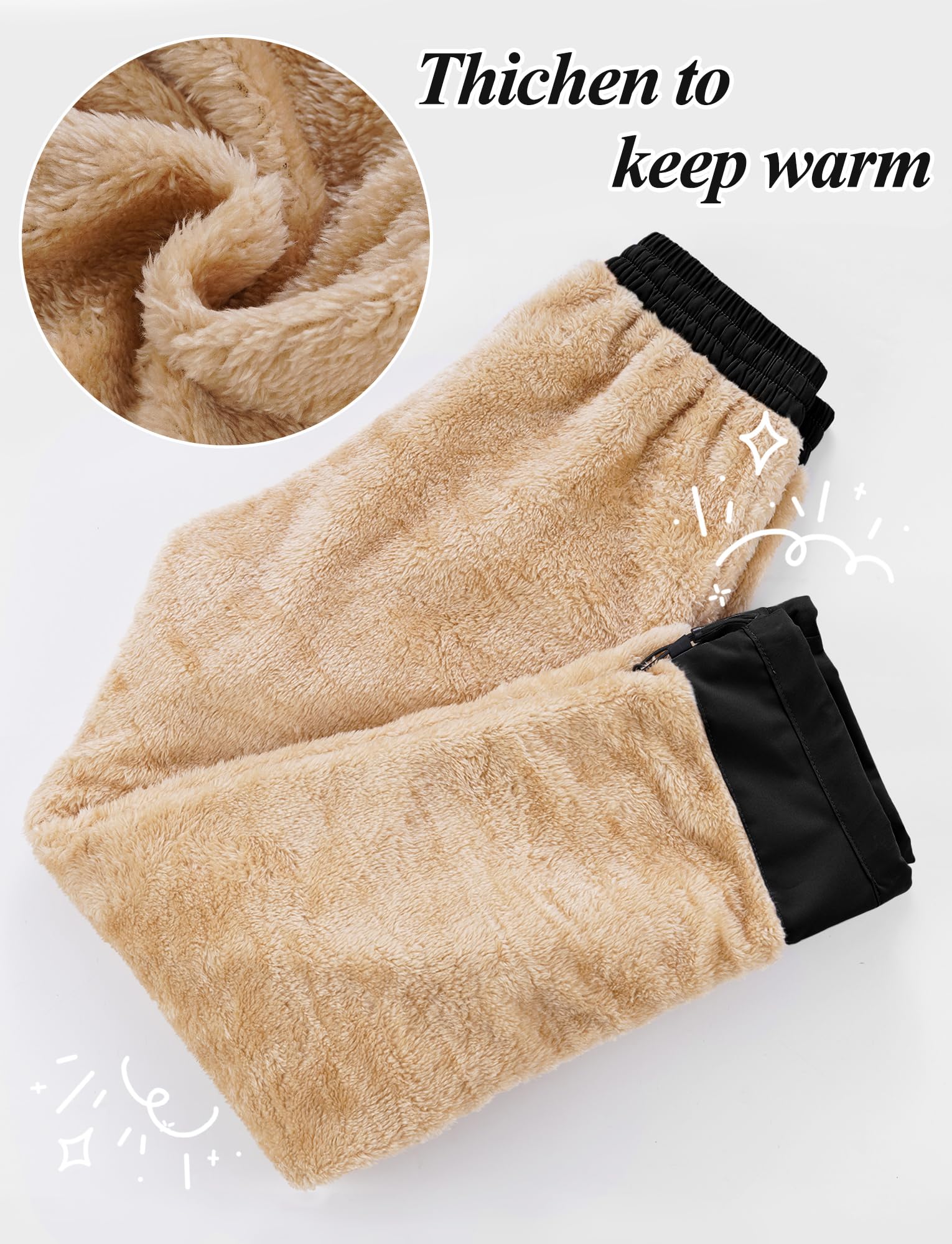Happy Cherry Pantalons imperméables Enfant Pantalon Randonnée Fille Garçons Thermique Étanche Pantalon de Ski Neige Coupe-Vent Hiver 102-170
