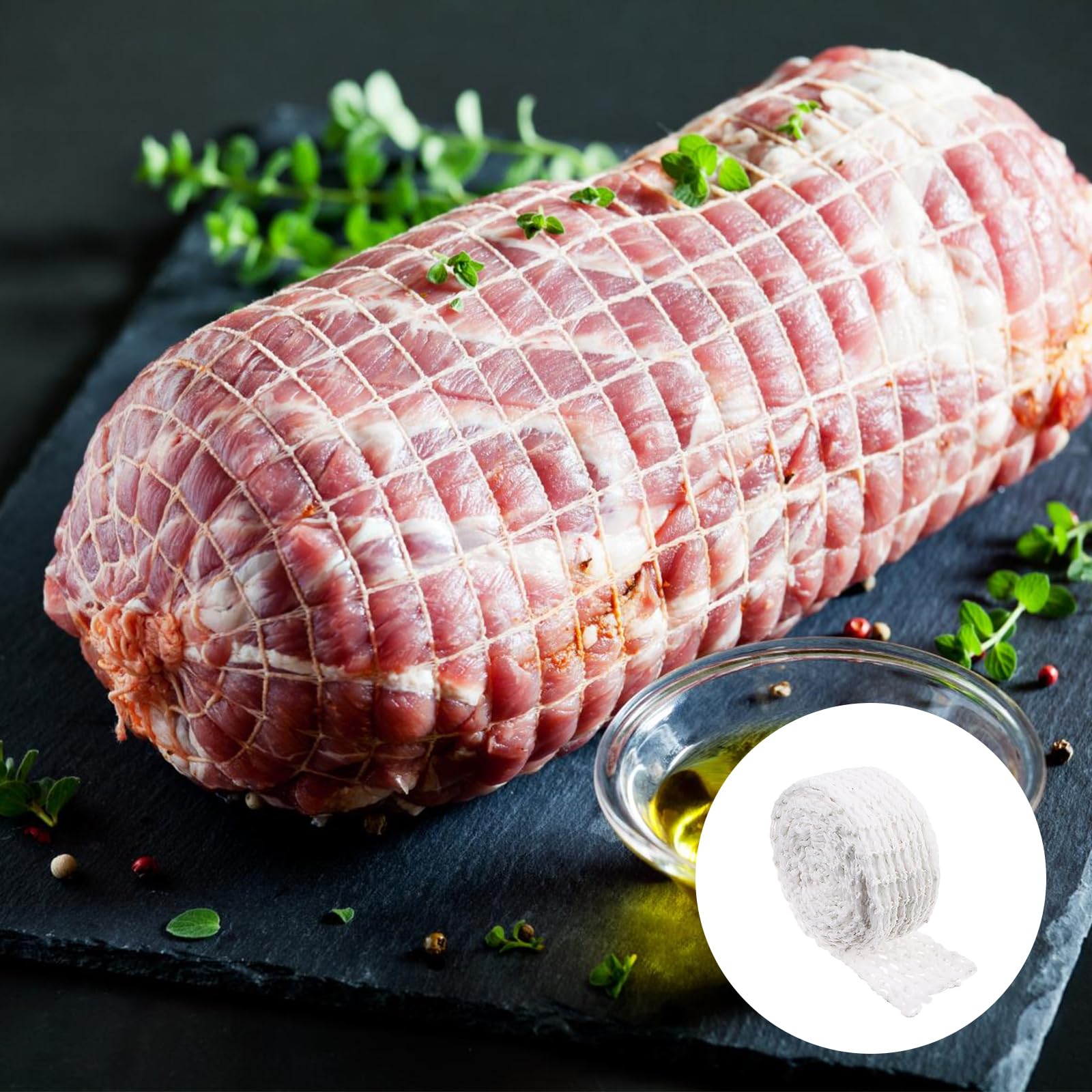 Produktbild von Schinkennetz Räuchernetz Bratennetz Rot-weiß Kal. 14 Rolle 5m