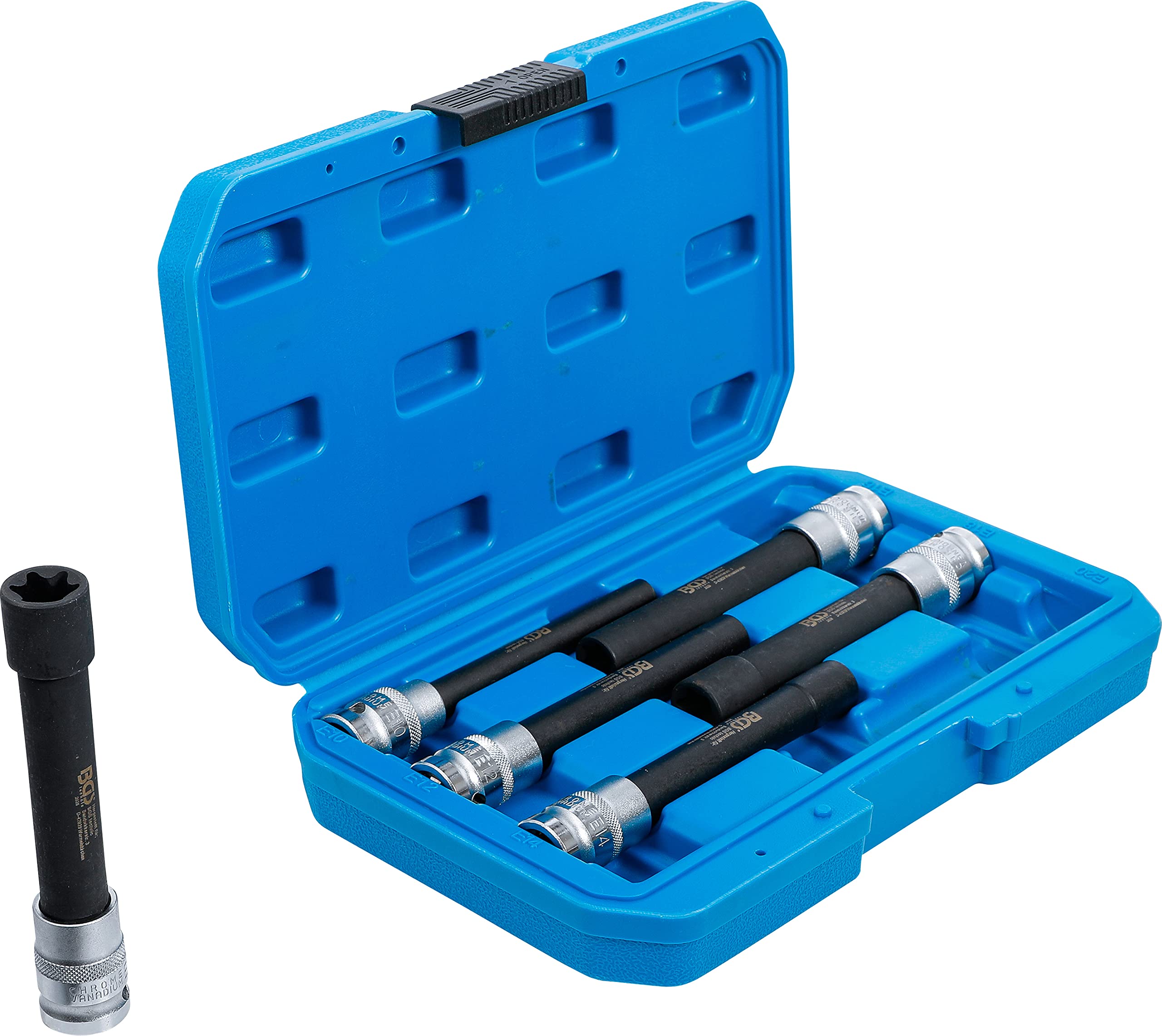 BGS 2028 | Juego de llaves de vaso E-Torx, extra largas | entrada 12,5 mm (1/2") | E10 - E20 | 6 piezas