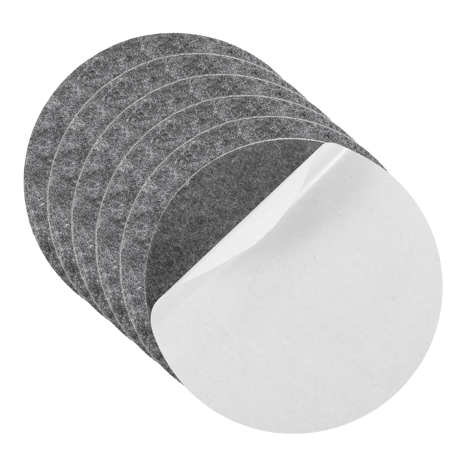 sourcing map 6Pcs Lamp Base Felt, 5.5 Inch Dia 2mm Thick Adhesive Round Soft Felt Furniture Pads, Non-Slip Anti-Scratch Backed for Reading Light Table Lamp DIY Craft, Grey โ image 1