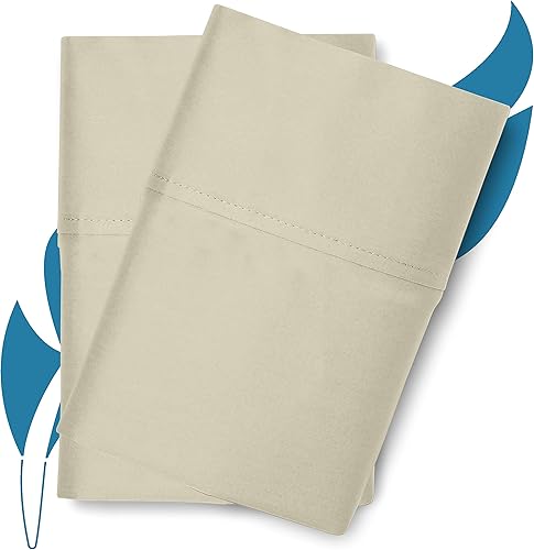 Ashton Sheets Juego de fundas de almohada de algodón egipcio de lujo tamaño King, de 2 a 800 hilos, transpirables, de tejido satinado, fundas de