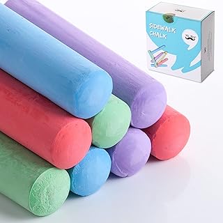 Mr. Pen- Sidewalk Chalk, 8 Pack, 4 Colors, Non-Toxic, Jumbo Chalk, Washable Chalk, Sidewalk Chalk for Kids, Chalk for Kid...