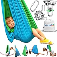 Vista 1 de Sensory Swing for Kids Indoor - Calming Cocoon Therapy Swing 360° Hardware - Holds 300lbs - Indoor Outdoor Sensory Hammock - Autism ADHD SPD Trusted