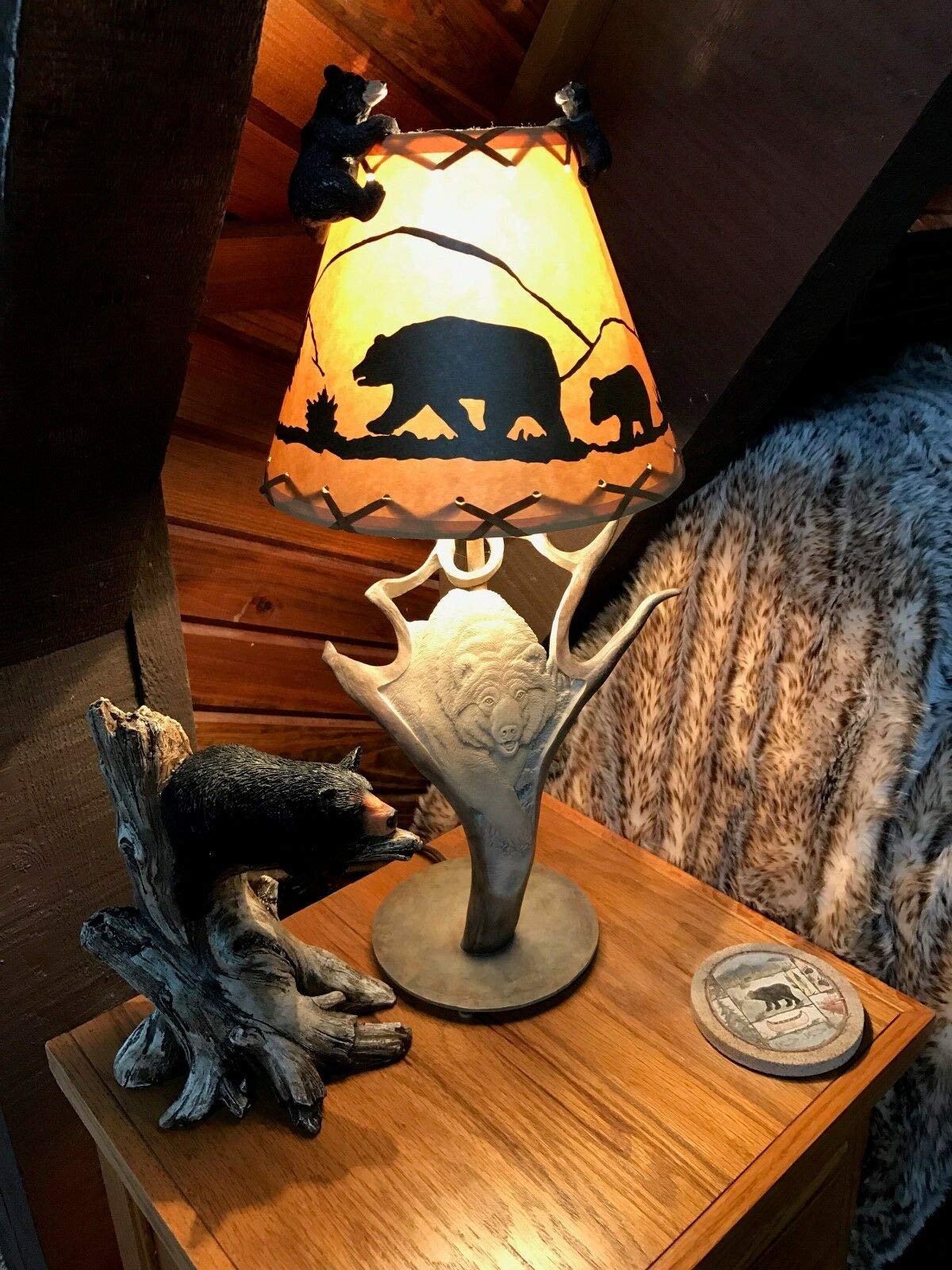 Rustic Bear Lamp Shade (Clip On) (9