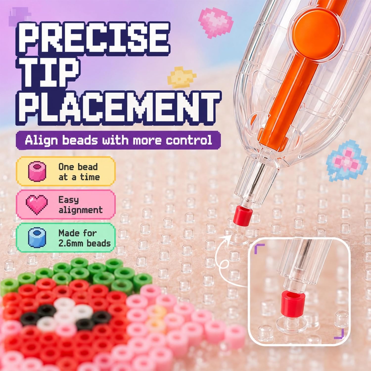 2026 Upgraded 2.6mm Fuse Bead Pen with Direct-Connect Bead Bottle