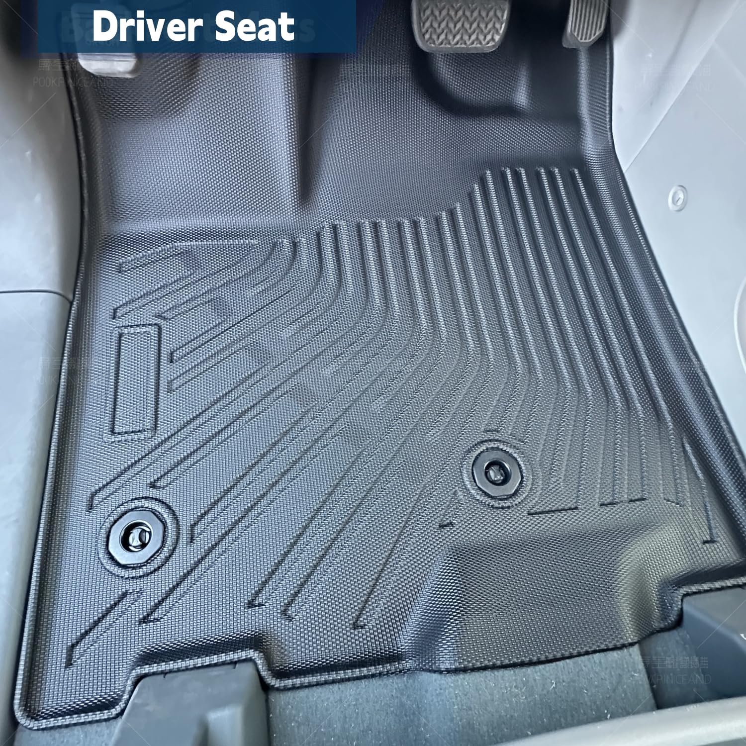 Floor Mats Compatible with Toyota Sienna 2013-2020 (7 Seats) Compatible with Movable Center Console,Cargo Liner with Backrest,All Weather Protection TPE, Anti-Slip Floor Liner Accessories