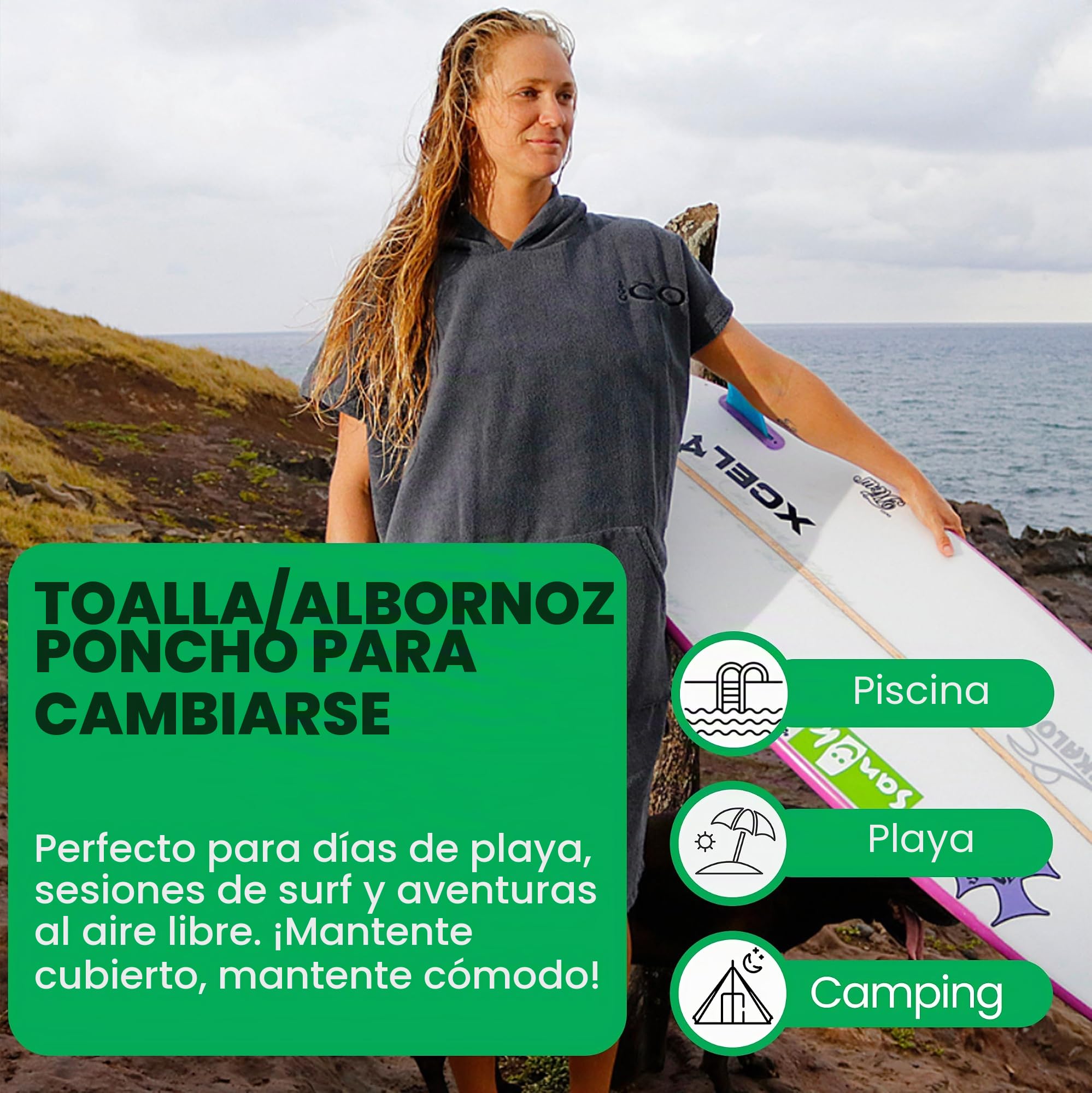 COR Surf Robe Towel Toalla cambiadora para Hombre