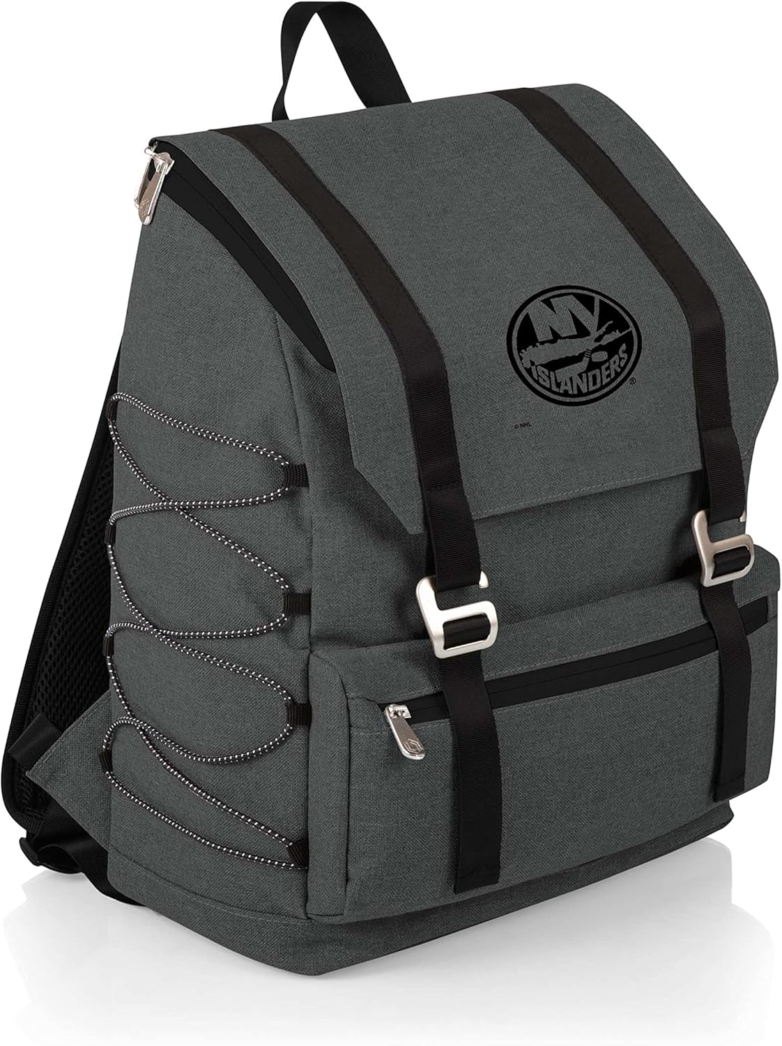 PICNIC TIME NHL New York Islanders OTG Traverse Backpack Cooler, Soft Cooler Backpack, Hiking Backpack, (Heathered Gray)