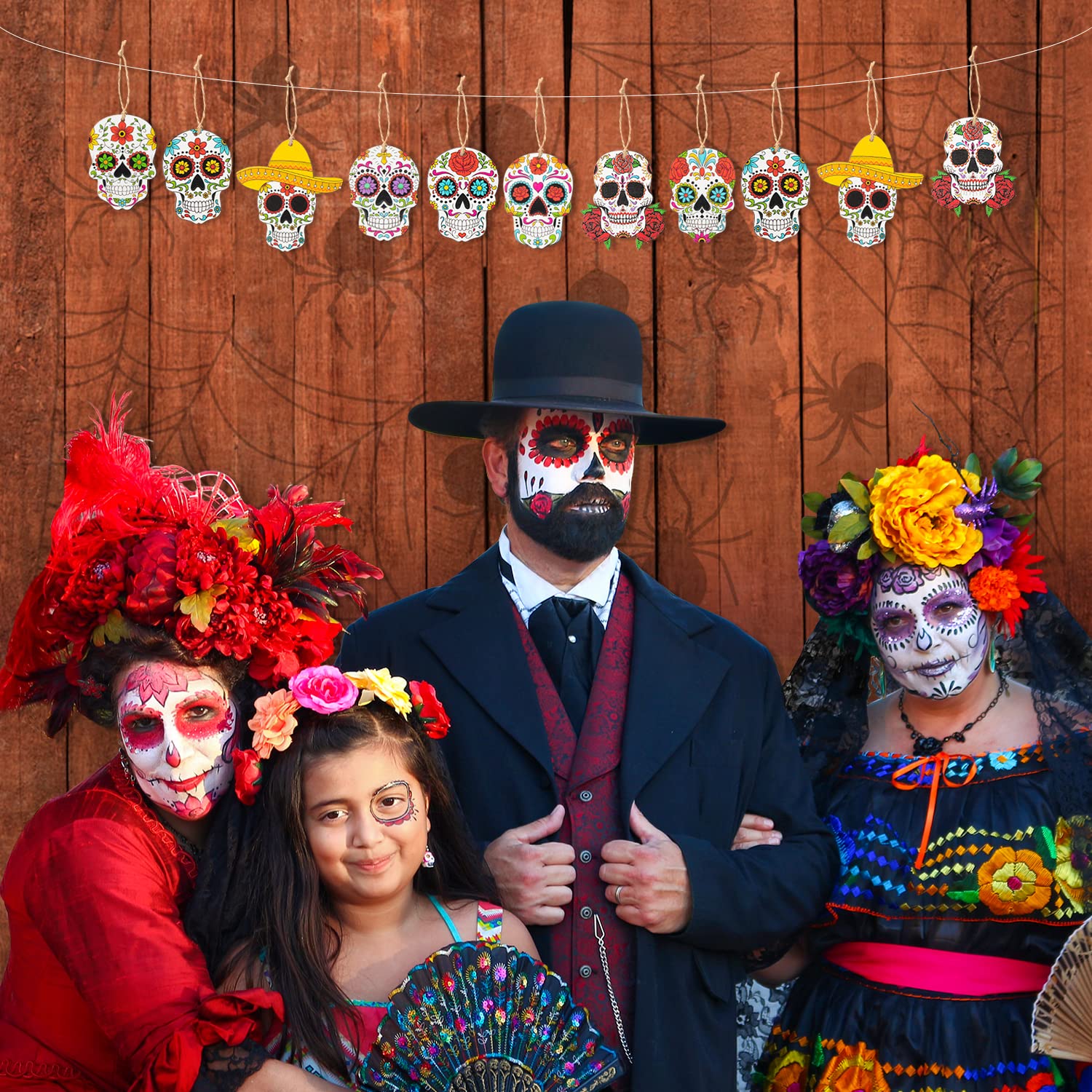 10 Ghost Doll Anhänger - Gothische Deko Für Halloween & Weihnachten Mit 5m Schnur