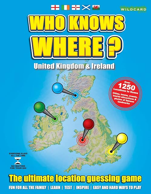 WHO KNOWS WHERE - UK & IRELAND - MAP FAMILY BOARD GAME OF BRITISH ISLES