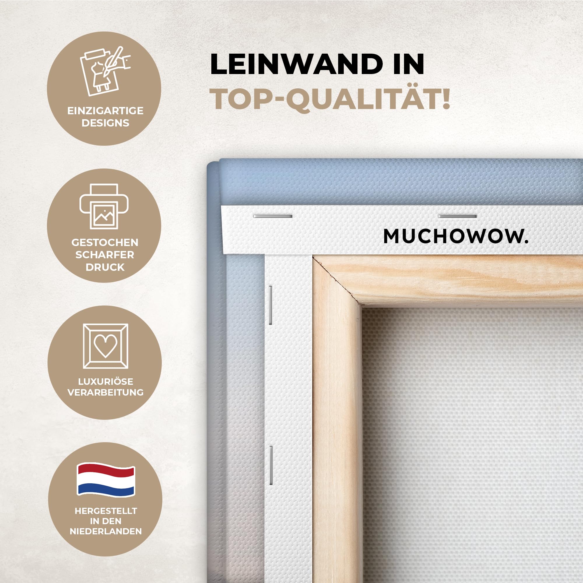 MuchoWow© Bilder Groß Groß 140x90 cm XXL Wohnzimmer Deko Modern Wandbild XXL Kunstdruck auf Leinwand Bild Schlafzimmer über Bett Room Decor Geschenke Wasser - Landschaft - Berge - Bäume