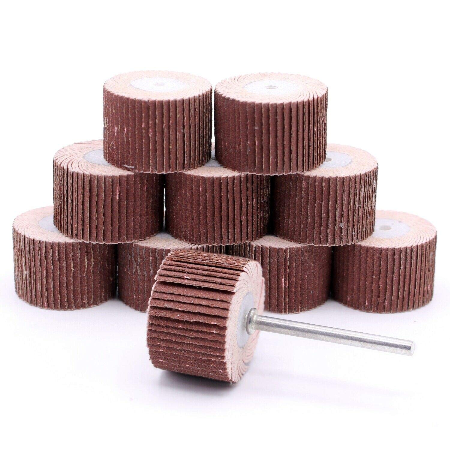 Mxuteuk Set 400 Dischi Abrasivi + 24 Mandrini Per Dremel - Grane 80-600, Per Legno E Metallo