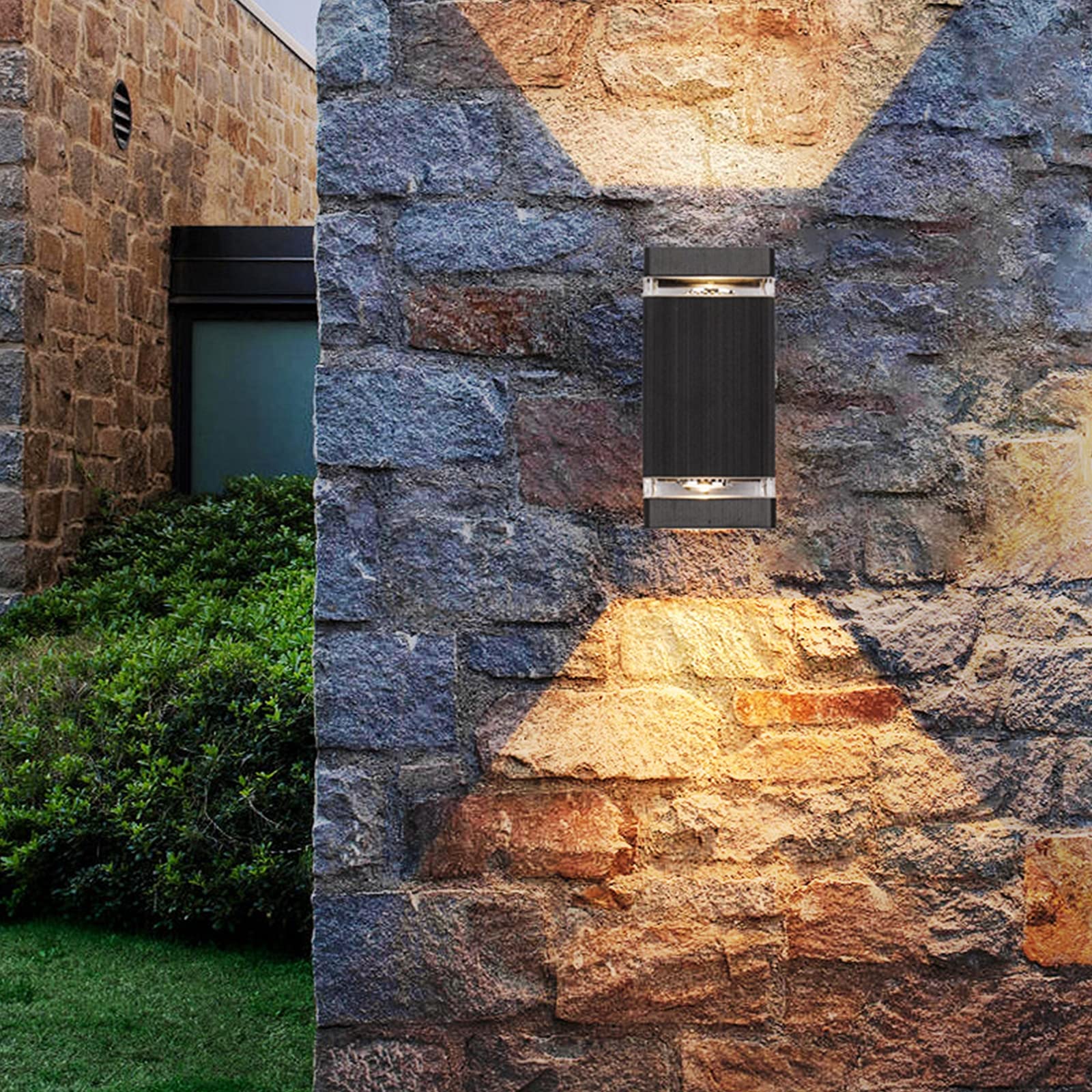 Up Down Wall Light Indoor Black, 10W Led Outdoor Wall Lamp Ip65 Wodoodporna, Aluminiowa Sypialnia Wall Spot Light Z Akrylowym Kloszem, Kinkiet Ścienny Ciepły Biały 3000K