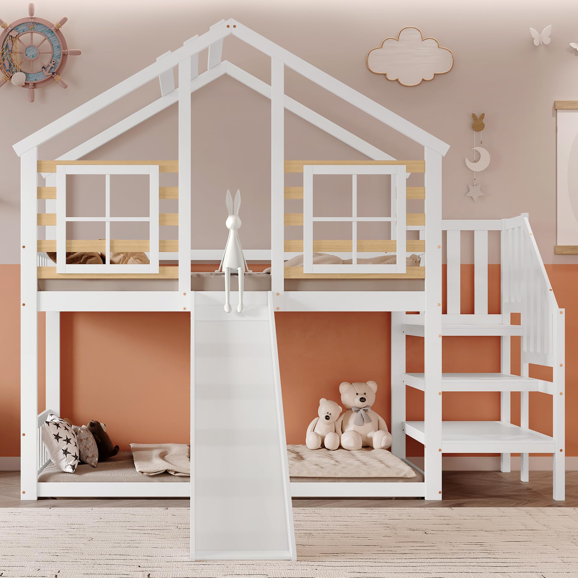 Detailed dimensions of the Moimhear Bunk Bed in centimeters