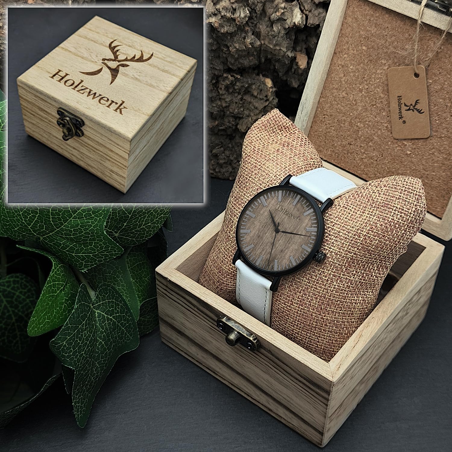 Holzwerk Germany Ręcznie wykonany płaski designerski zegarek unisex męski zegarek damski zegarek ekologiczny naturalny drewniany zegarek analogowy klasyczny zegarek kwarcowy biały brązowy czarny