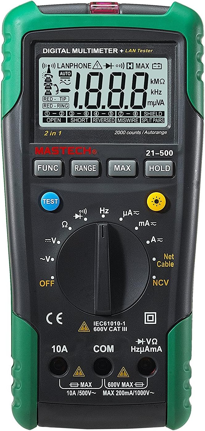 Mastech MS8235 (21-500) Auto ranging Digital Multimeter with LAN Tester